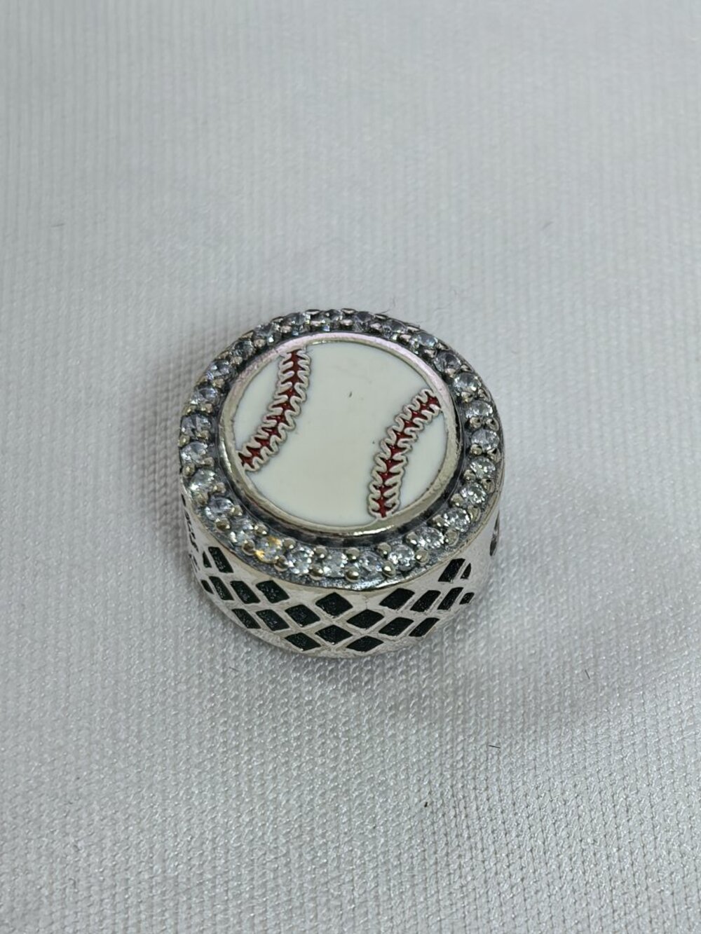 Pandora Engravable Baseball Exclusive Charm Pendant, S925 Silver Jewelry